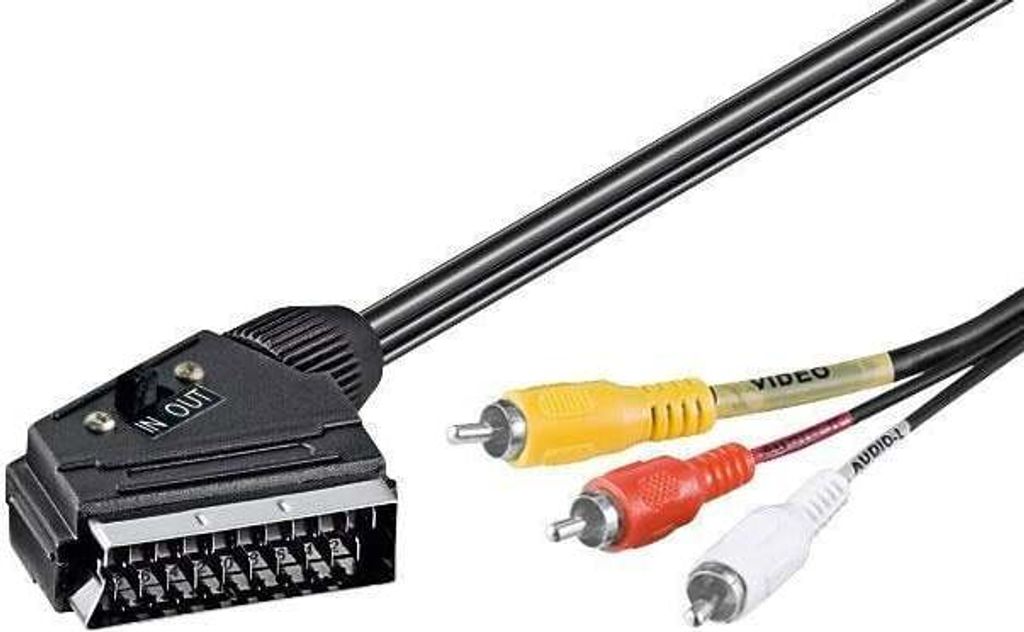A/V Kabel Scart St. >3x Cinch IN/OUT Schalter 2m Produktbild 6
