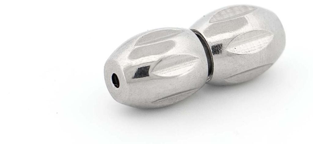 Vintageparts Schraubverschluss 304 Edelstahl oval platinfarben 11,5 mm Schmuckzubehör