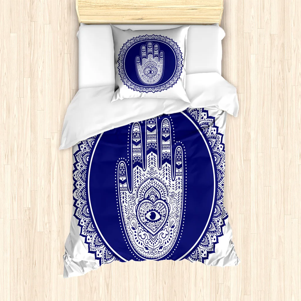 Copripiumino Tecnico ABAKUHAUS Hamsa - Microfibra Spazzolata 135x200