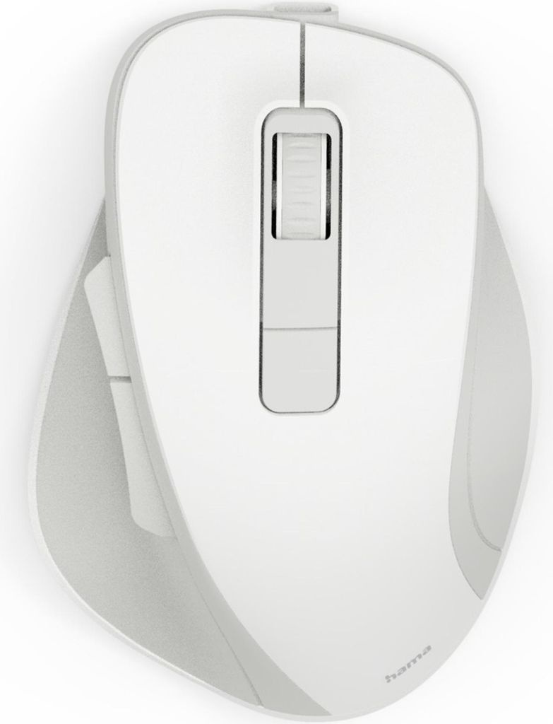 Hama Funkmaus WM-500, 6 Tasten, Funk, Akku, weiß