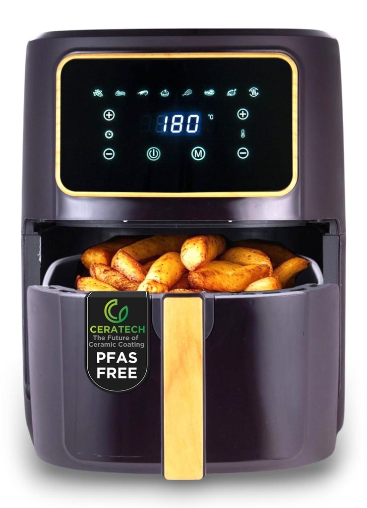 BERGNER - Heetluchtfriteuse zonder PFAS, 1800W, 6,9 liter - Productafbeelding 