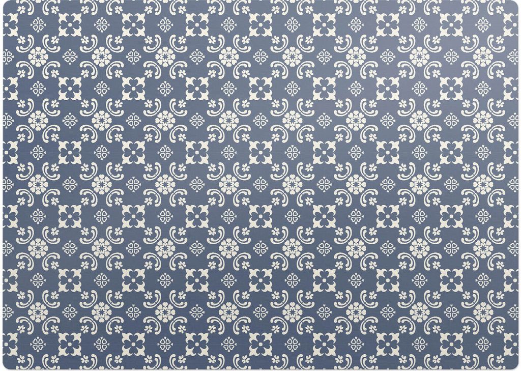 Florales Ornament – Bodenschutzmatte – Stuhlunterlage 140x100 cm – Rutschfest – Hartbodenmatte