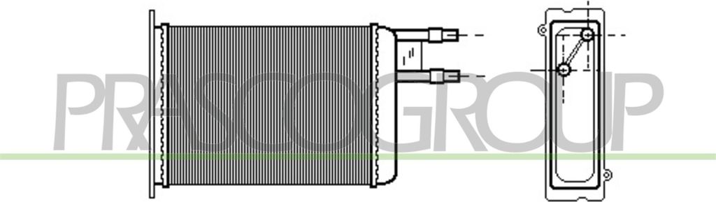 PRASCO CI950H001 Wärmetauscher Innenraumheizung Kühler für FIAT DUCATO Pritsche/Fahrgestell (230) DUCATO Bus (230) DUCATO Kasten (230L) für CIT...