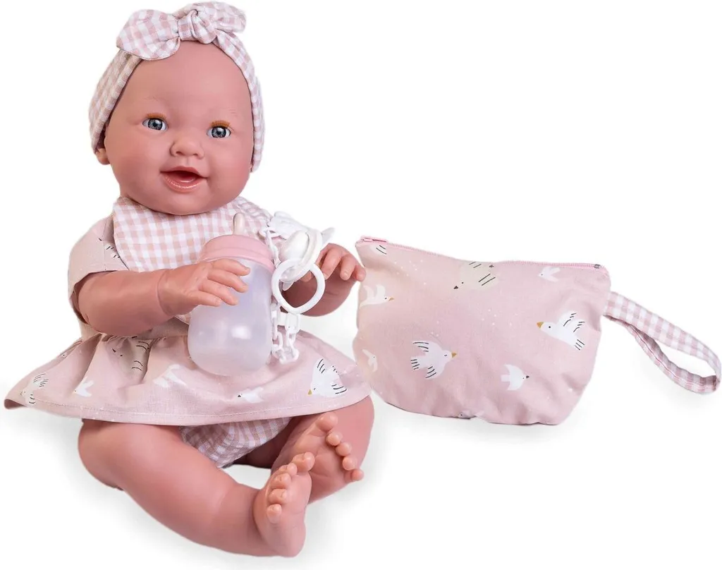 Mia Poupée qui fait pipi nouveau-né 42 cm en tenue rose Antonio Juan