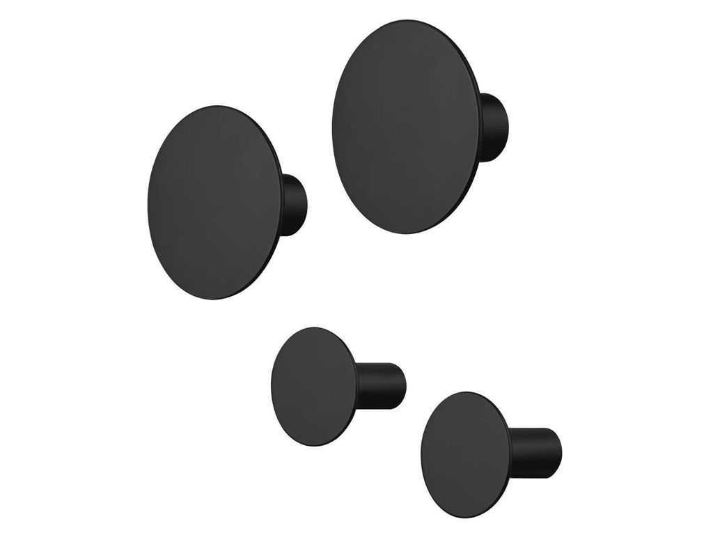 blomus GmbH PONTO Wandhaken black Set 4tlg Produktbild 