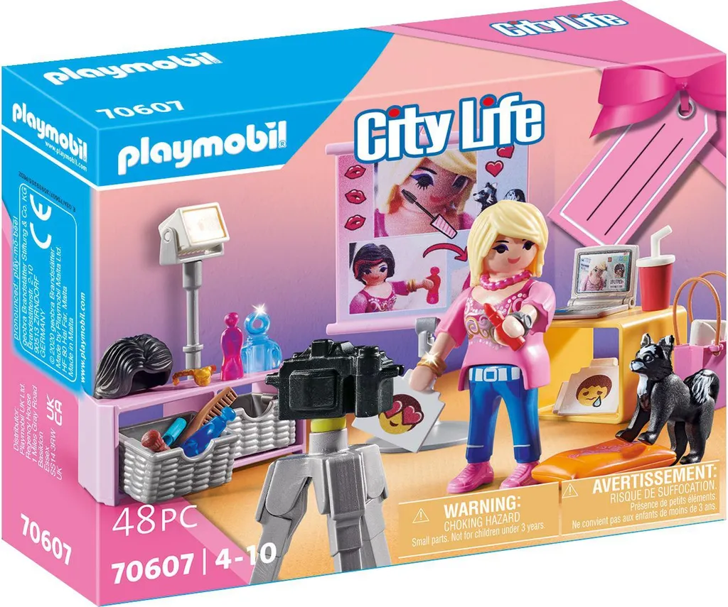 Coffret PLAYMOBIL 70607 Social Media Star avec ring light et tenues mode