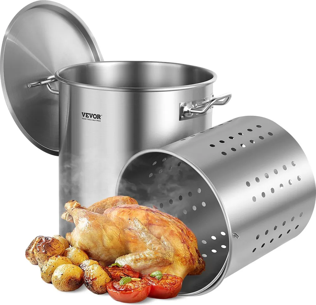 Marmite 40L en acier inoxydable avec passoire 350x410mm induction