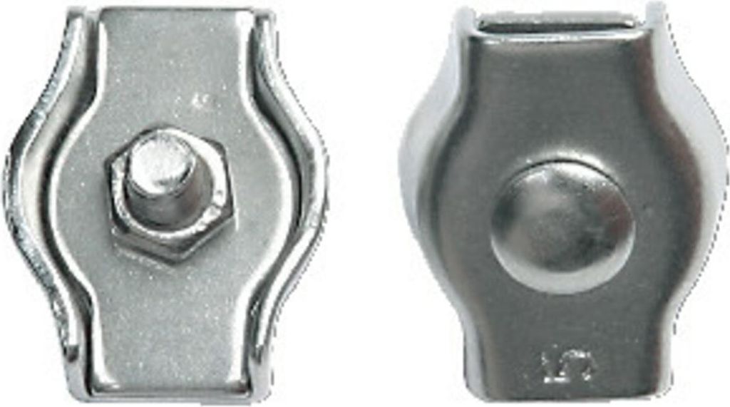 Simplex-Drahtseilklemme mit Schraube, für Tau-Ø:4 mm Produktbild 