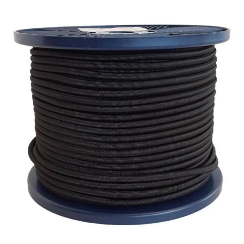 GumiFix Gumolano 8 mm 100 m : Fixation de bâche et arrimage noir ENPRO