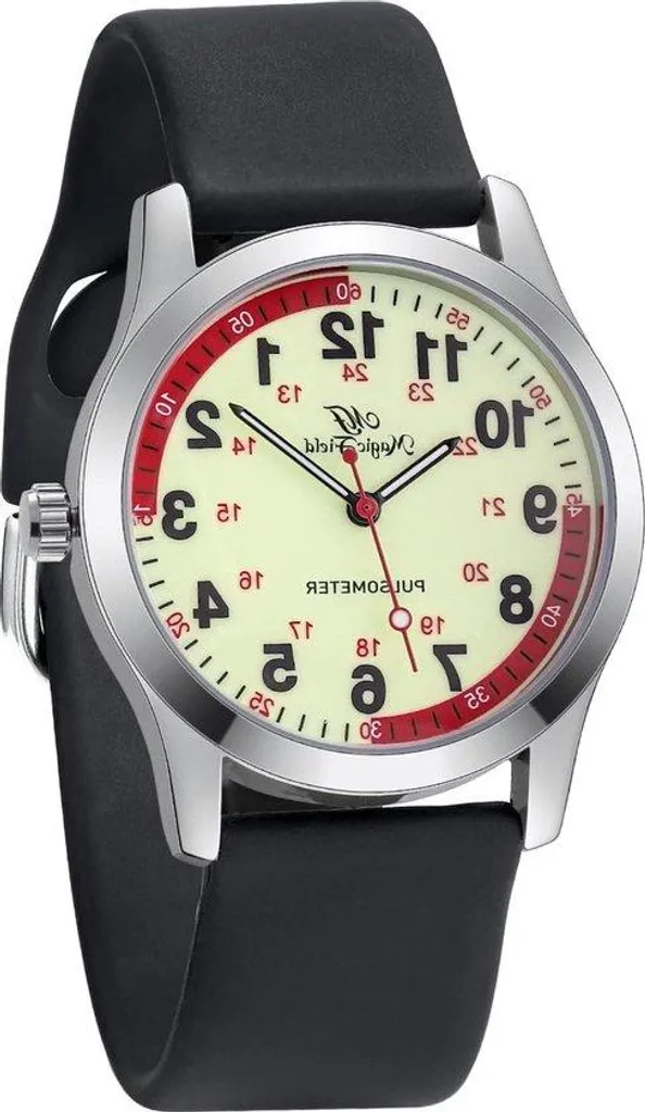 Montre de médecin avec pulsomètre et bracelet lumineux étanche unisexe
