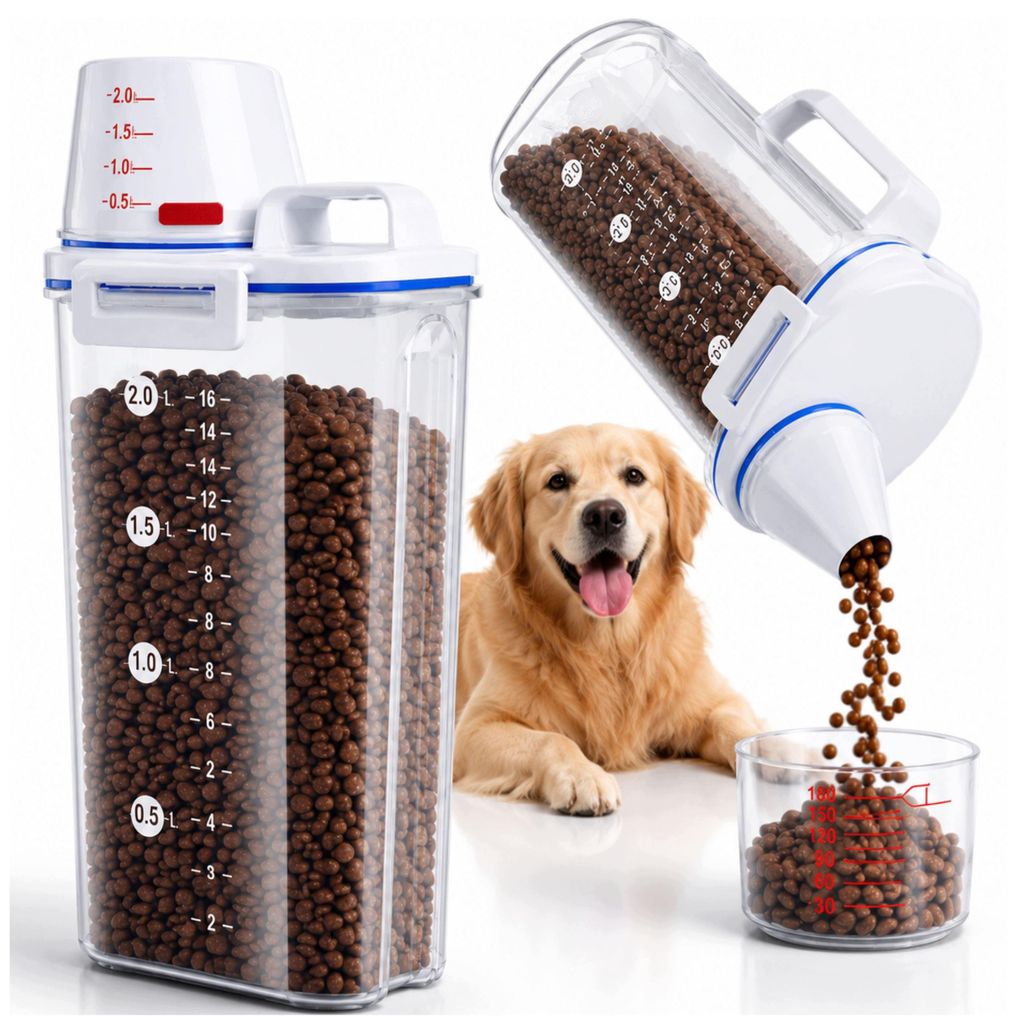 Futterbehälter 2,5L transparent Vorratsdose Tierfutter mit Produktbild 