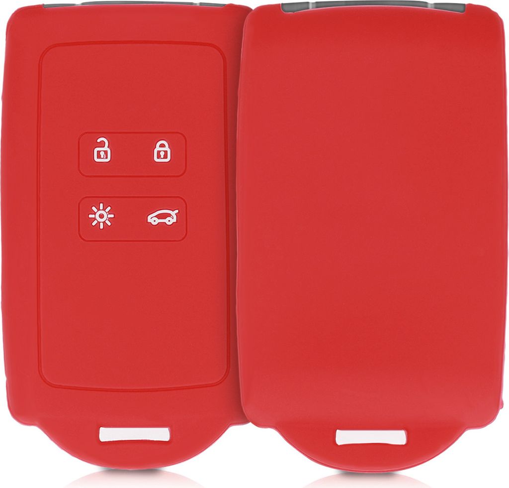 kwmobile Autoschlüssel Hülle kompatibel mit Renault 4-Tasten Smartkey Autoschlüssel (nur Keyless Go) - Silikon Schutzhülle Schlüsselhülle Cov...