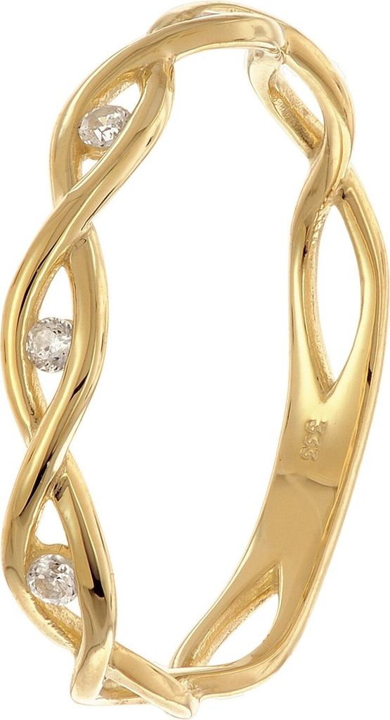 trendor 68415 Damen-Ring Gold 333/8K mit Zirkonias, 56/17,8