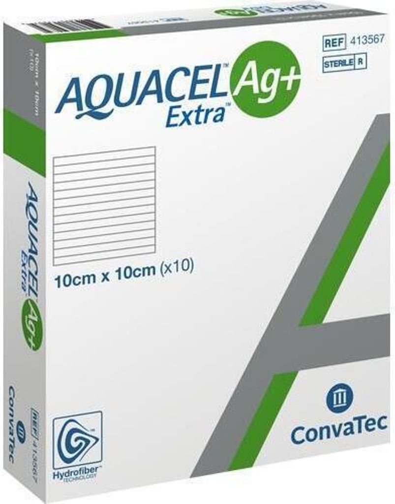 Aquacel Ag+ Extra 10x10 cm Compresses 10 pces
