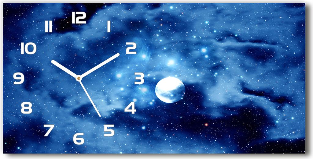 Wanduhr aus Glas – 60x30 cm - Glasbild - Glasuhr - Produktbild 