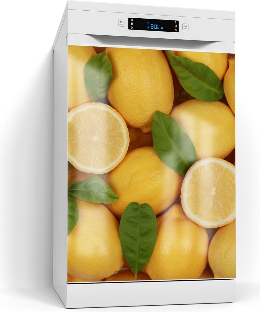 DEQORI Magnetmatte Spülmaschine Standard 60x80 cm 'Zitronige Lebendigkeit' Magnetfolie