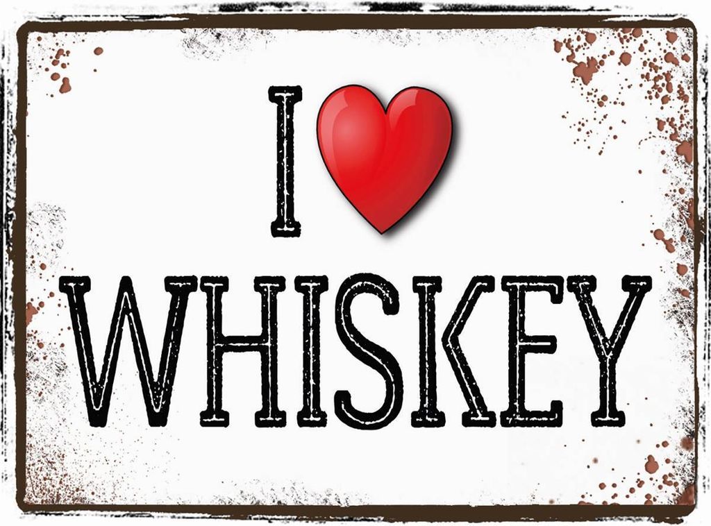 vianmo Holzschild 30x40 cm Alkohol i love Whiskey