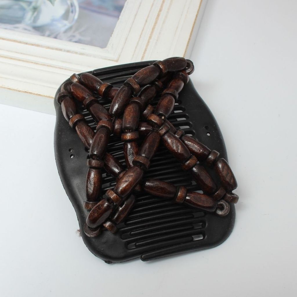 Trend African Hairclip Haarklammer Haarkamm Holzdesign Braun