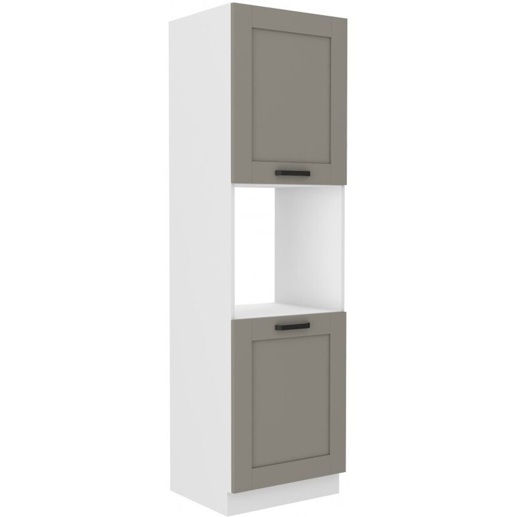 Küchenschrank für Einbaubackofen LAILI – Breite 60 cm, hellgrau / weiß
