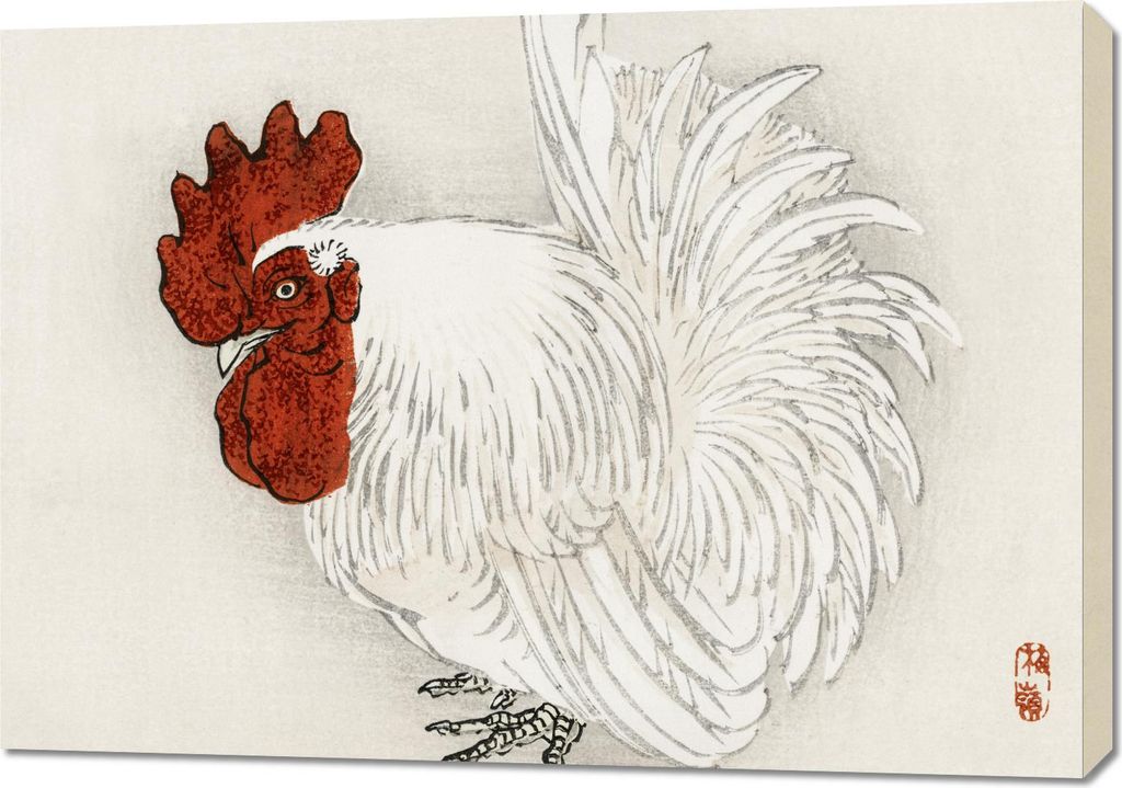 Bild 100x70cm Japanese Bantam, Kōno Bairei Vintage für das Wohnzimmer