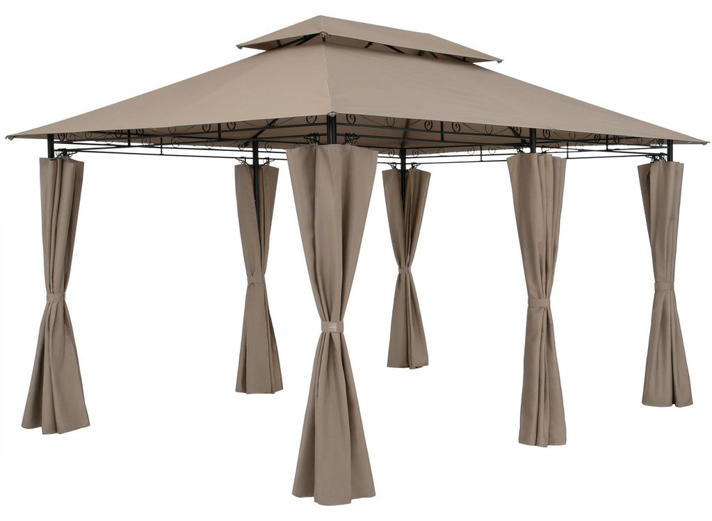 Casaria Gazebo Topas Padiglione 3x4m in Metallo Resistente Immagine del prodotto 