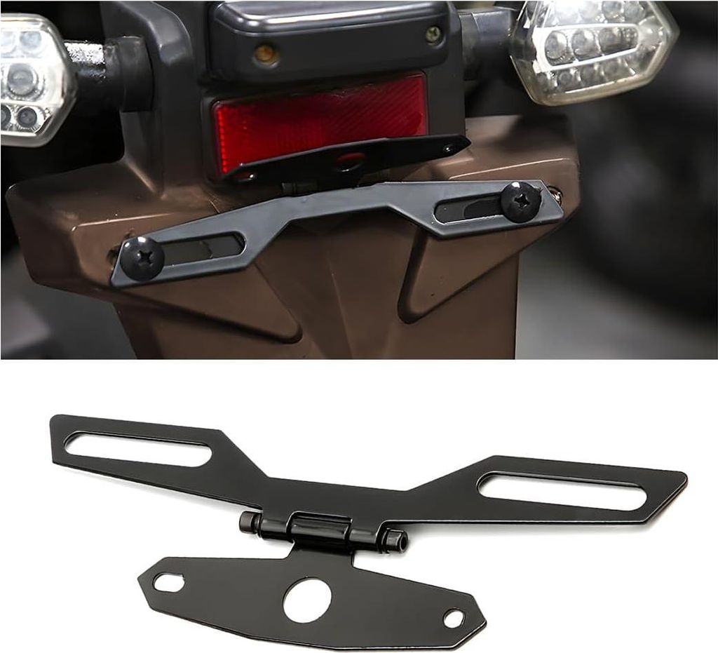 Universeller Rücklicht Halter für Motorräder, verstellbarer Kennzeichenhalter, klappbarer Rücklicht Halter für Motorrad ATV