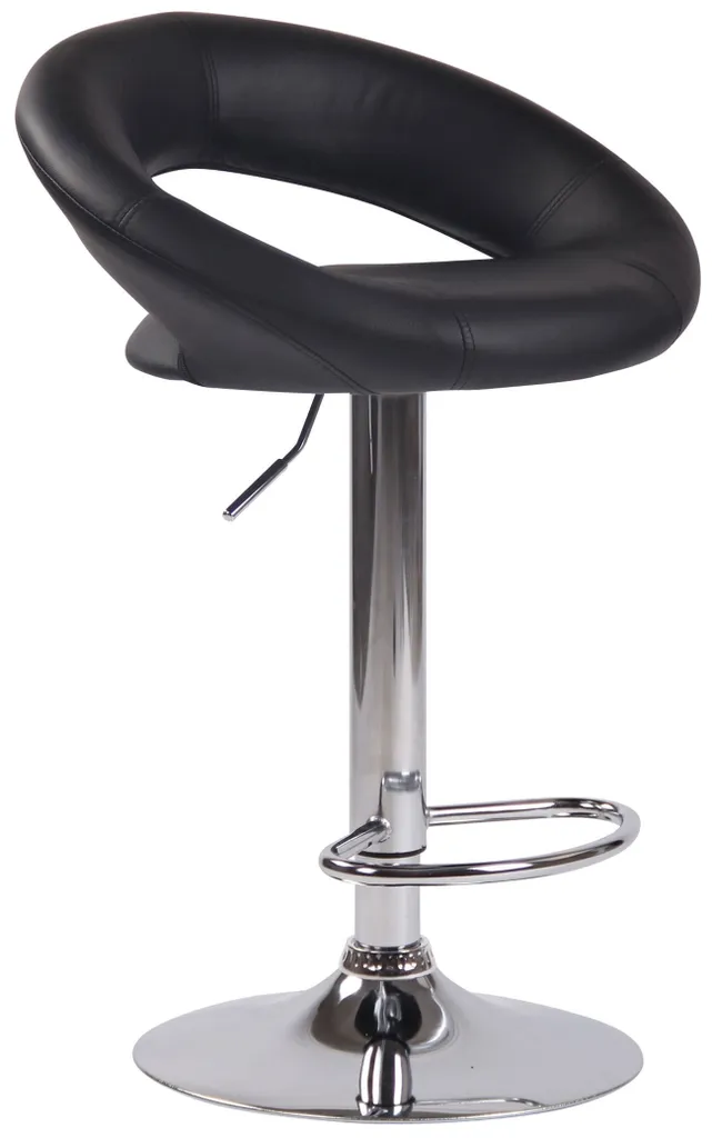 Tabouret de bar confortable avec dossier et base anti-rayure noir - 2