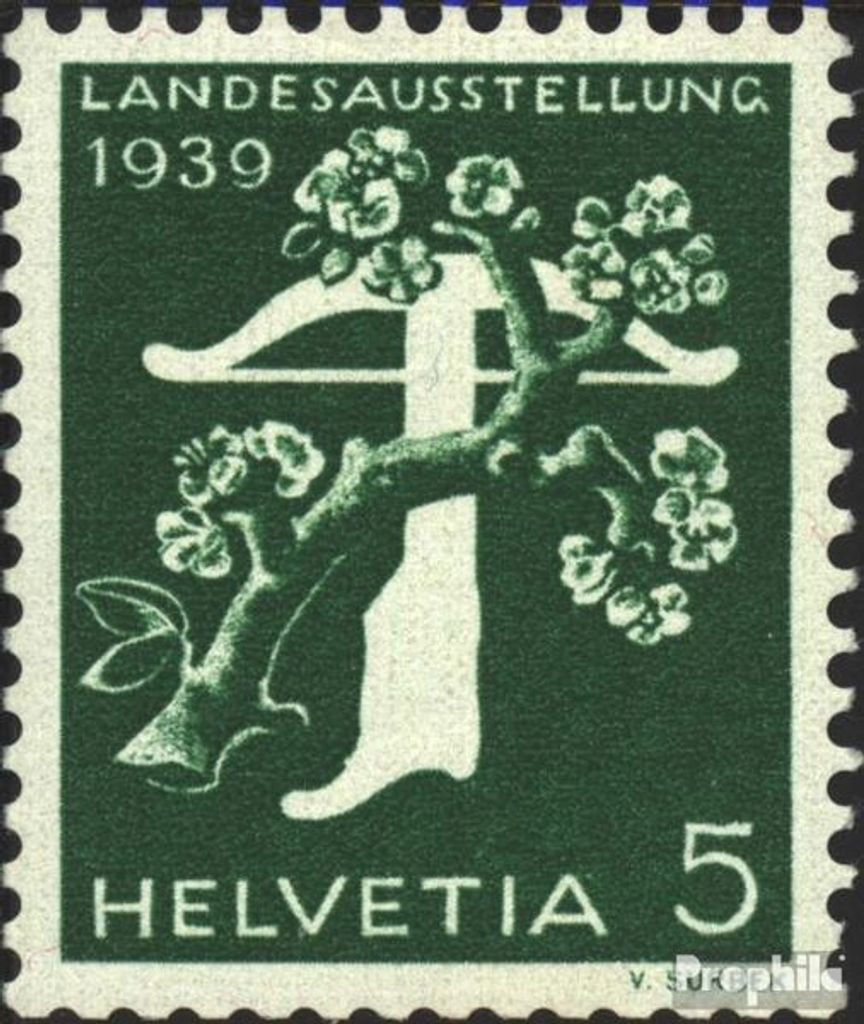 Briefmarken Schweiz 1939 Mi 344z gestempelt Landesausstellung