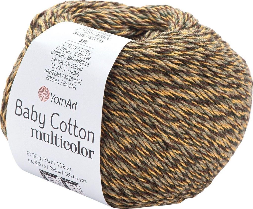 Yarn Art Baby Baumwolle Multicolor 5219 Green Brown Produktbild 