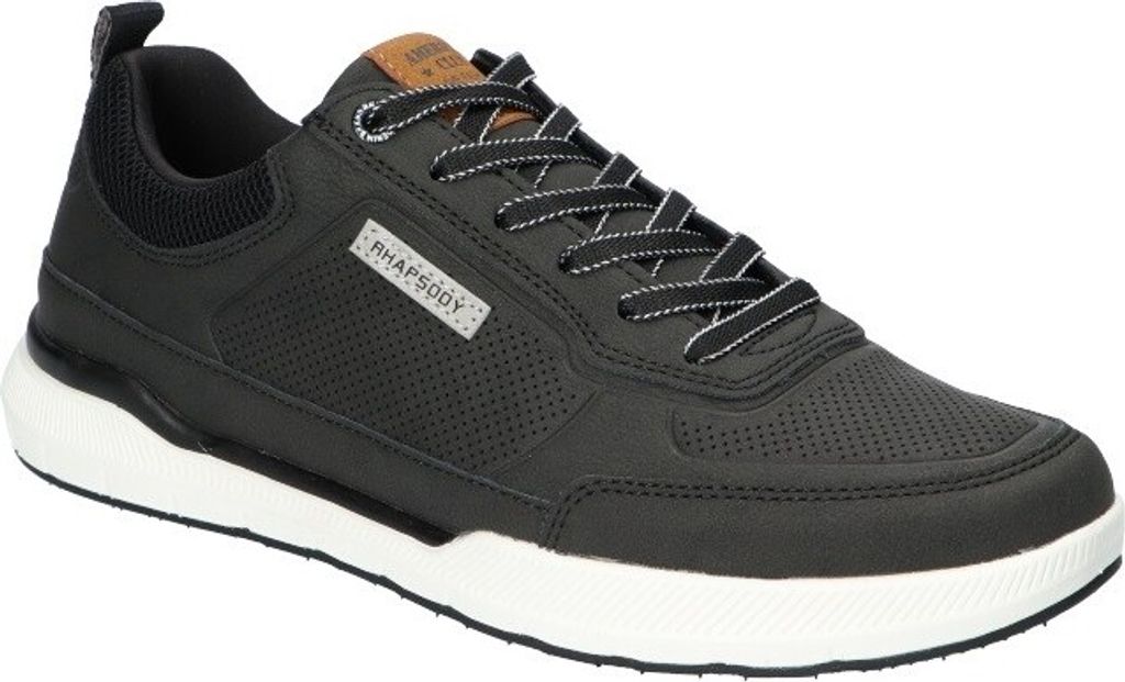 AMERICAN CLUB RH150 Schuhe für Herren, Herrenschuhe, Sneaker, Schuheinlage "MEMORY FOAM SYSTEM", Rhapsody, Schwarz 45