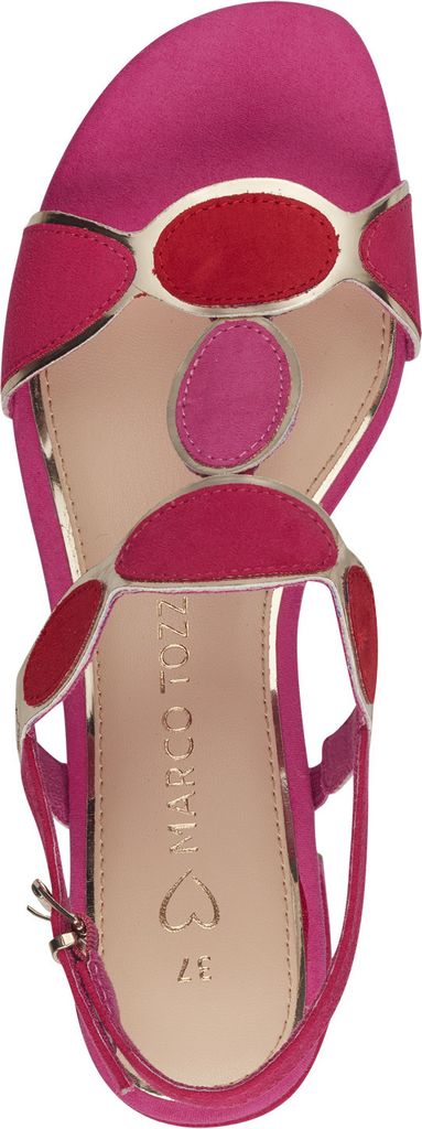 MARCO TOZZI Damen Sandale Textil Sandalette Metallic Produktbild 4