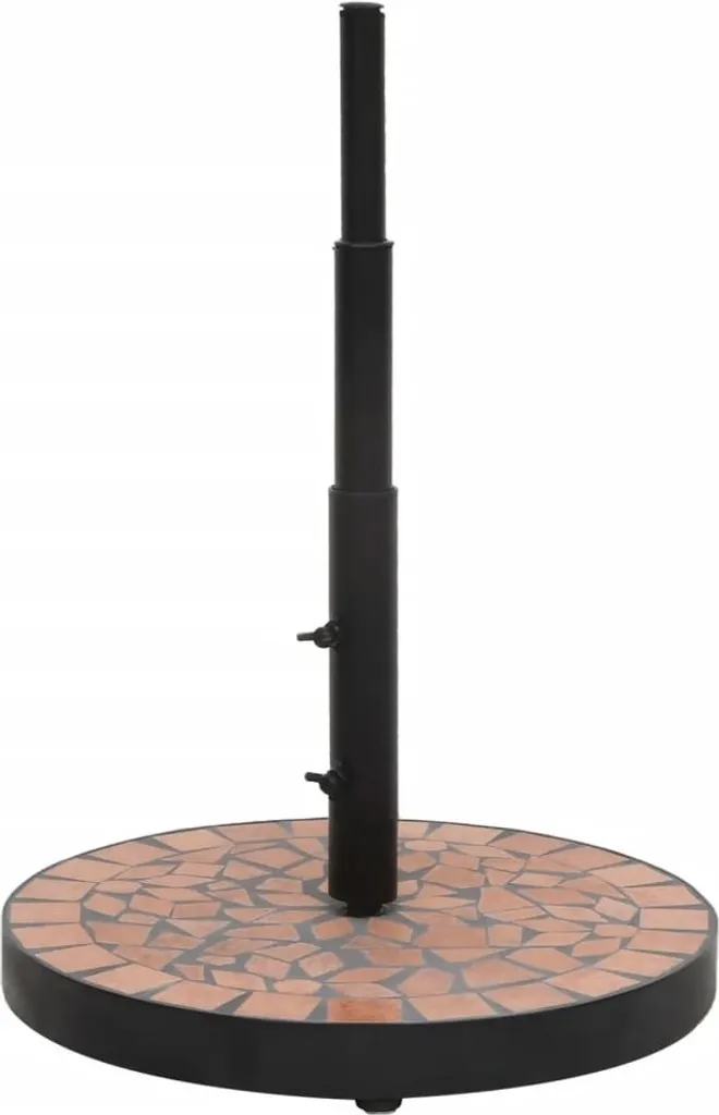 Socle de parasol rond en terre cuite 12 kg - Base lestée pour terrasse