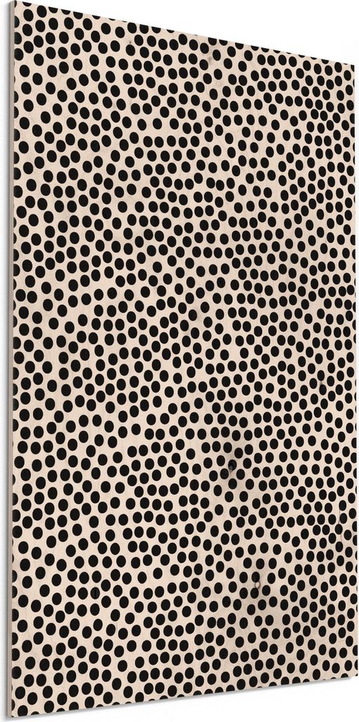 DEQORI Holzbild 40x60 cm 'Tanz der Punkte' Bild auf Holz Wandbild Kunstdruck nachhaltig