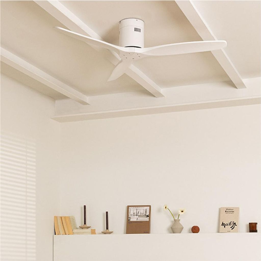 WIND CALM NATURAL WOOD - Leiser Deckenventilator 40W 100% Holz