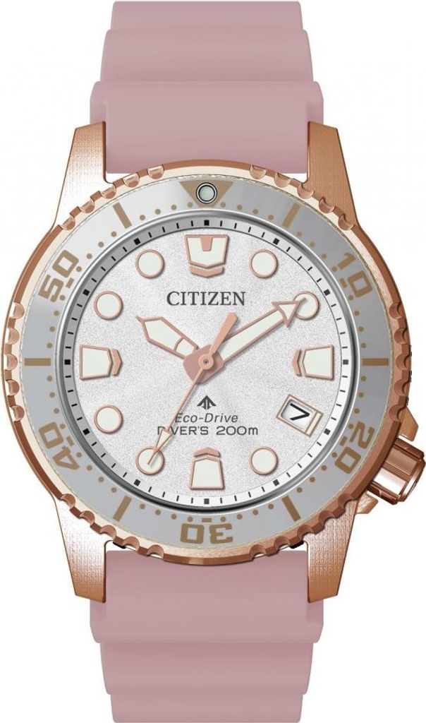 Damen Uhr CITIZEN EO2023-00A in rosafarbenem Sportdesign für das Tauchen.