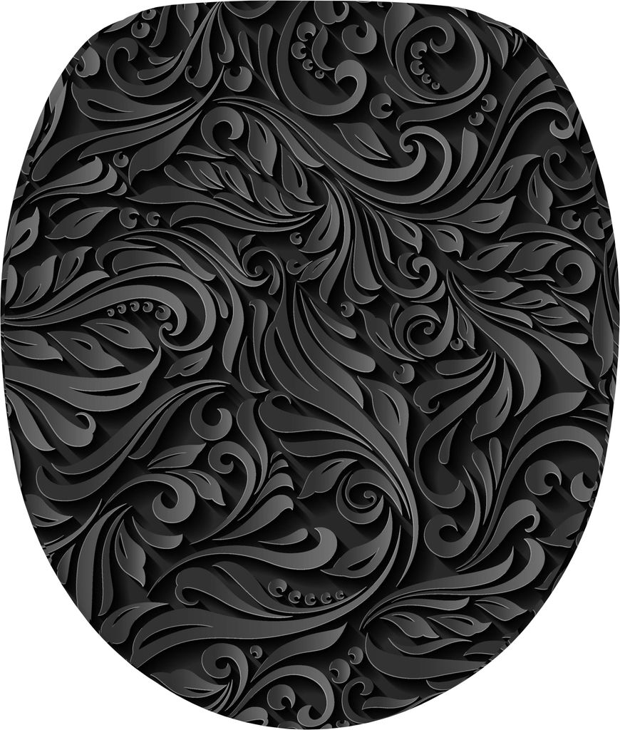 SANILO WC-Sitz mit Absenkautomatik Floral, Toilettendeckel direkt vom Hersteller, Klodeckel, Klobrille, WC Deckel, Toilettensitz, Toilettenbrille