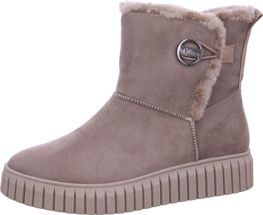 Damen Stiefelette Plateau Vegan Beige 38 EU