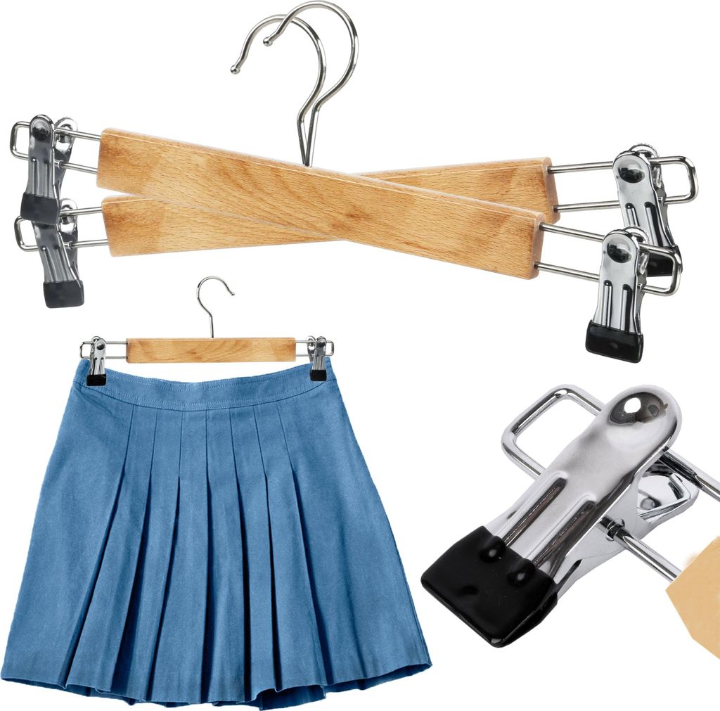 Holz-Rockbügel 2 Stück natur