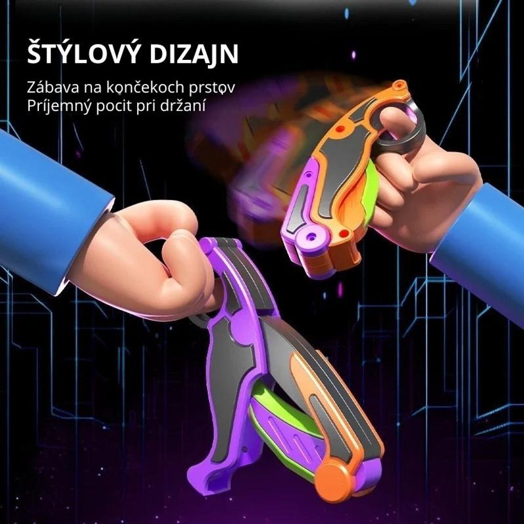 Súprava 2 antistresových hračiek - Gravity Claw fialová a Obrázok produktu 