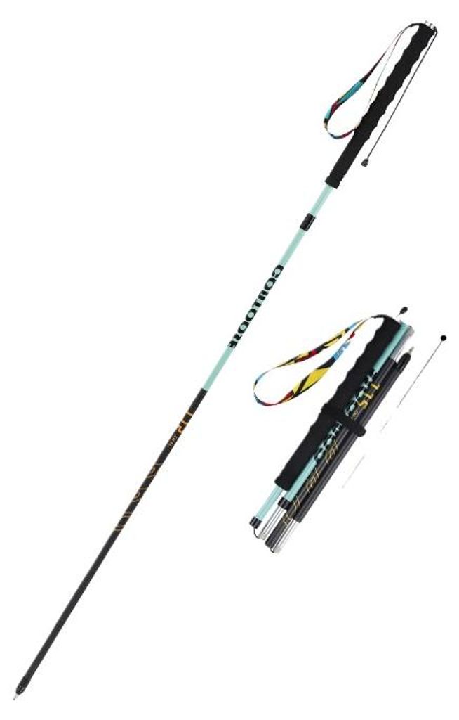 Professionelle ultraleichte faltbare 3K Carbon Trekkingstöcke 115 cm, Carbon Wanderstöcke für Körpergröße 165–175 cm, Bergsteigerstöcke & ...