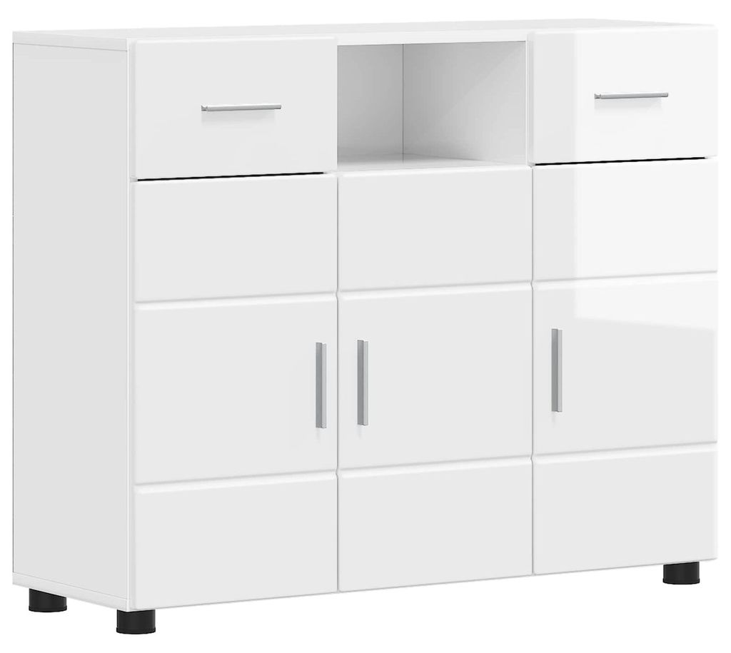Armadio in legno bianco lucido, marca vidaXL, realizzato in Immagine del prodotto 