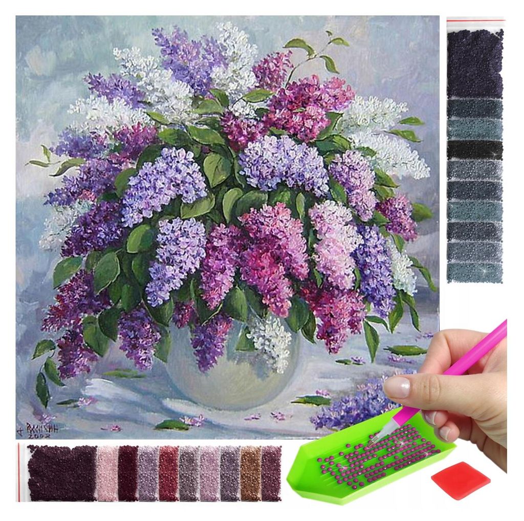 ARTULIO - Diamond Painting Set - Fliederstrauß im Vase - 30 Produktbild 