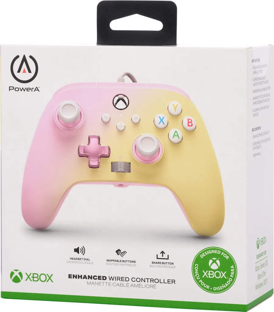 Manette Xbox Series X|S filaire avec boutons programmables Rose flashy - 11