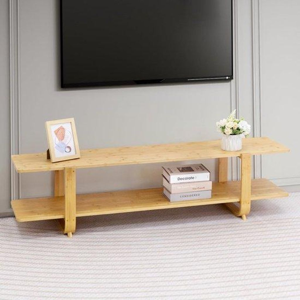 Bamboo TV-Unit 140cm 2-lagig, für Wohnzimmer oder Schlafzimmer