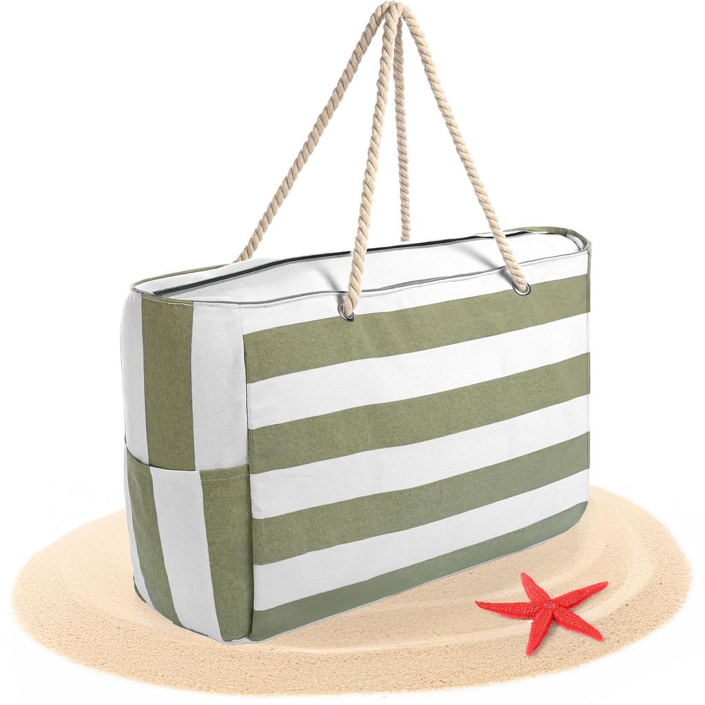 BigDean Sac de plage XXL grand sac de bain zippé Sac de Image du produit 