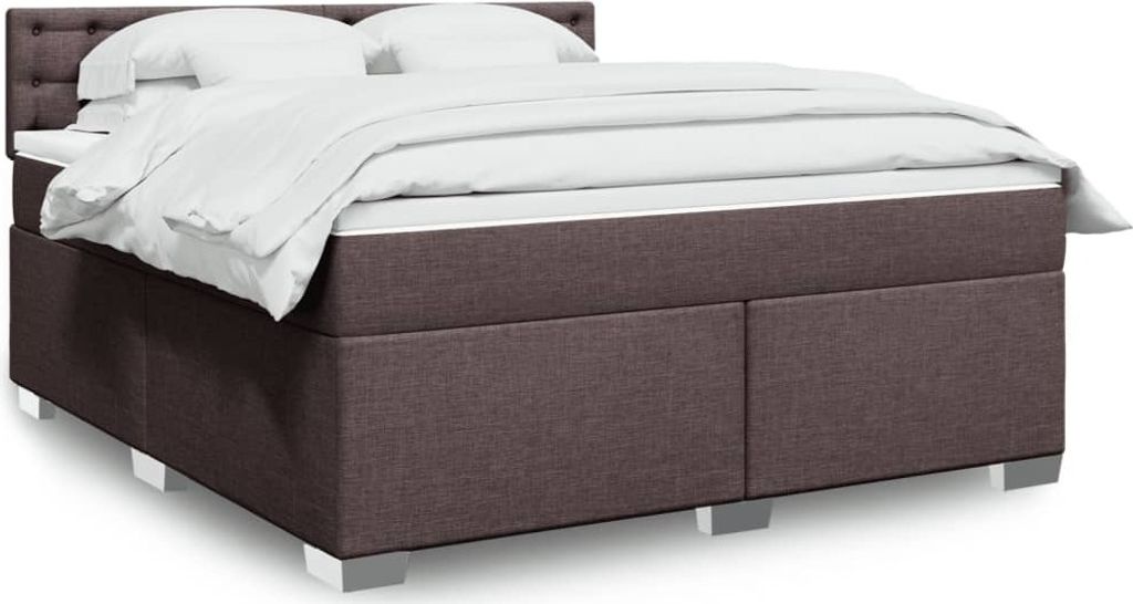 Möbel Boxspringbett mit Matratze Dunkelbraun 180x200 cm Stoff - Klassische Bettrahmen 3285984