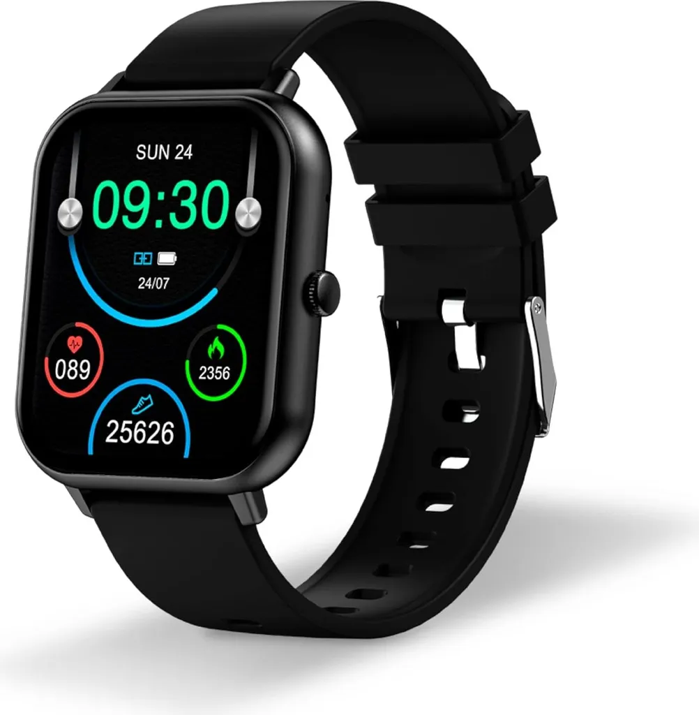 Smartwatch Vetro Curvo PRO 1,83" HD - 123 Sport - Impermeabile IP67 Nero