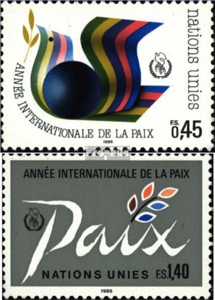 Briefmarken UNO - Genf 1986 Mi 145-146 (kompl.Ausg.) postfrisch Jahr des Friedens