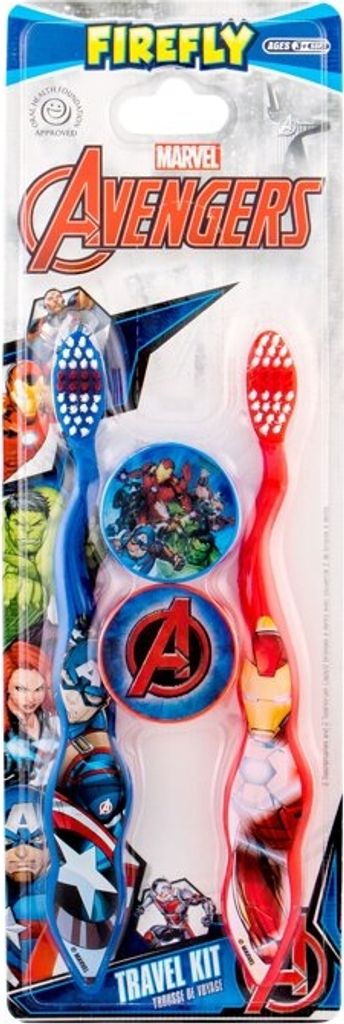 (DE) Marvel Avengers Zestaw szczoteczek do zębów dla chłopców, 2 sztuki (PRODUKT Z NIEMIEC)