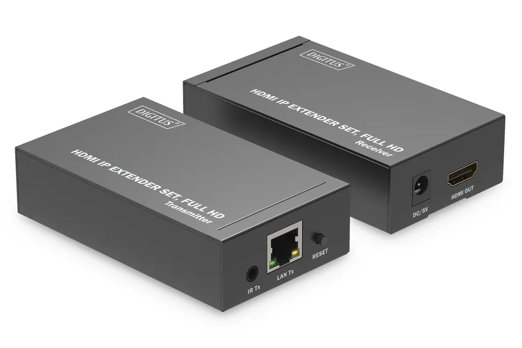 Kit extender HDMI IP DIGITUS DS-55202 prolongation 120m Full HD noir